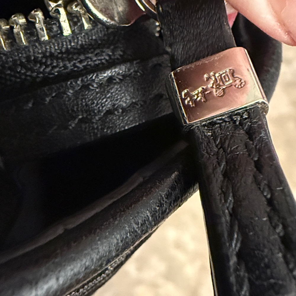 Coach Black and Charcoal Signature Tote with Silver Hardware - Picture 11 of 13